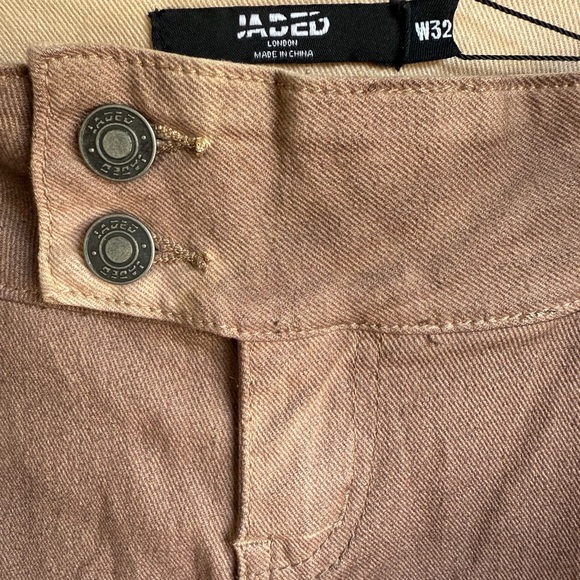 Jaded London Slim Stretch Bootcut Jeans Size W32 Pink/Brown/ Tan - Picture 8 of 9
